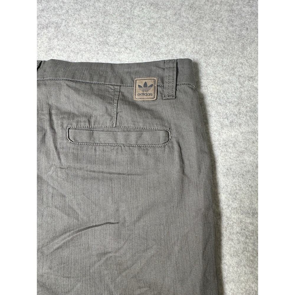 Adidas Originals Mens Shorts 36 Brown Cotton Slub Twill Performance Casual Golf - Picture 10 of 12